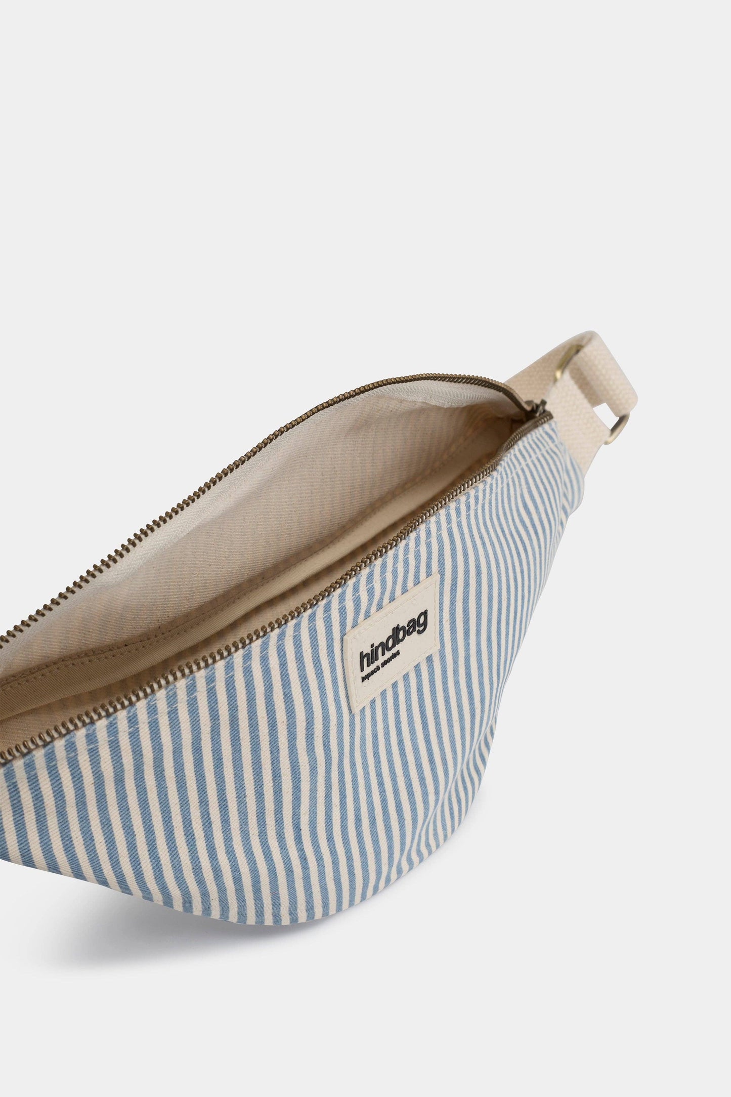 Hindbag - Bauchtasche Olivia, blau gestreift