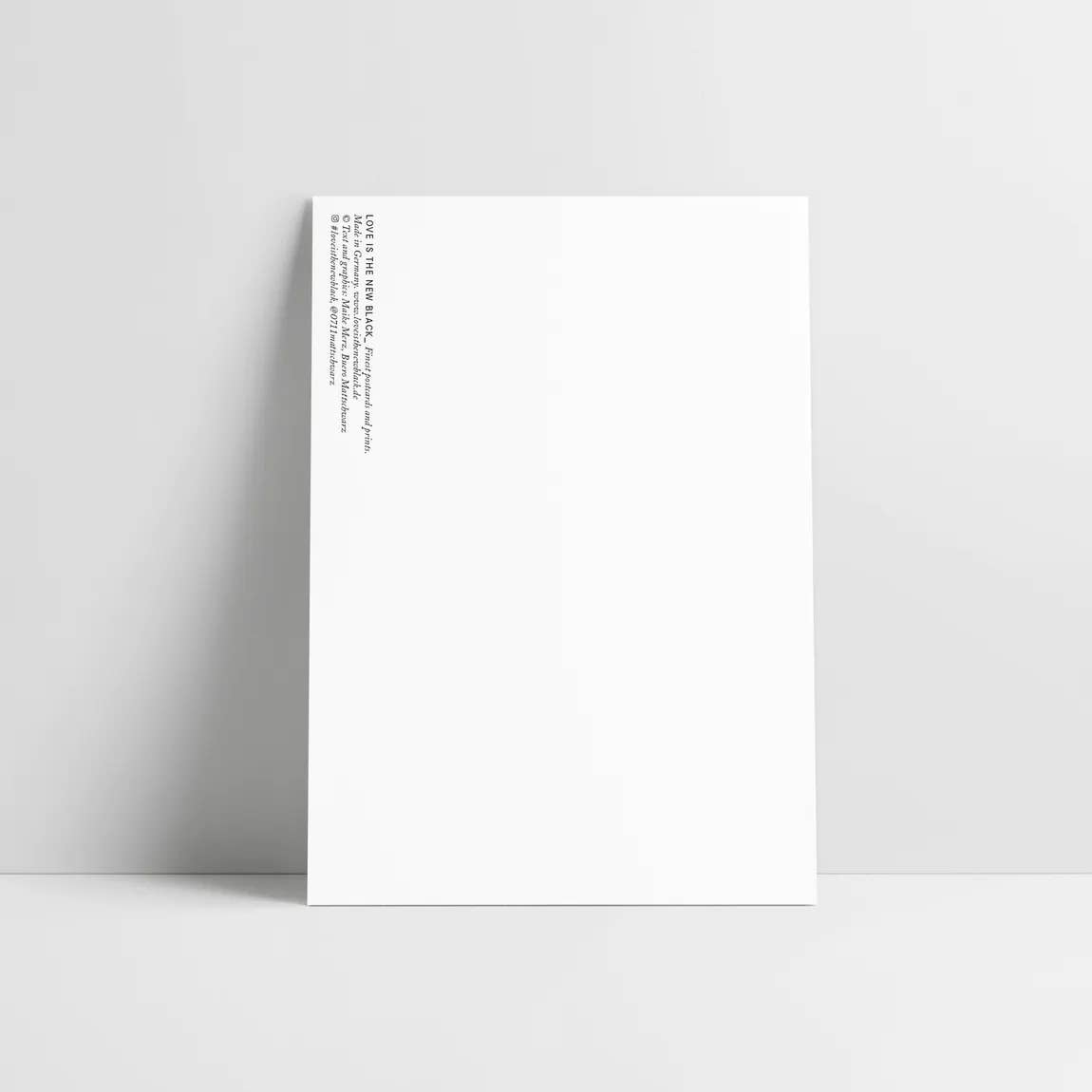 Postkarte Birthday - Love is the new black