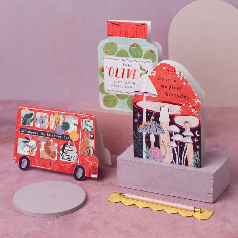 Partybus Kindergeburtstagskarte | Grußkarte für Kinder Sister Paper