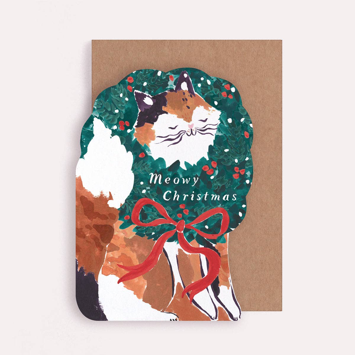 Katzen-Miau-Weihnachtskarte | Festtagskarten | Weihnachtskarten Sister Paper