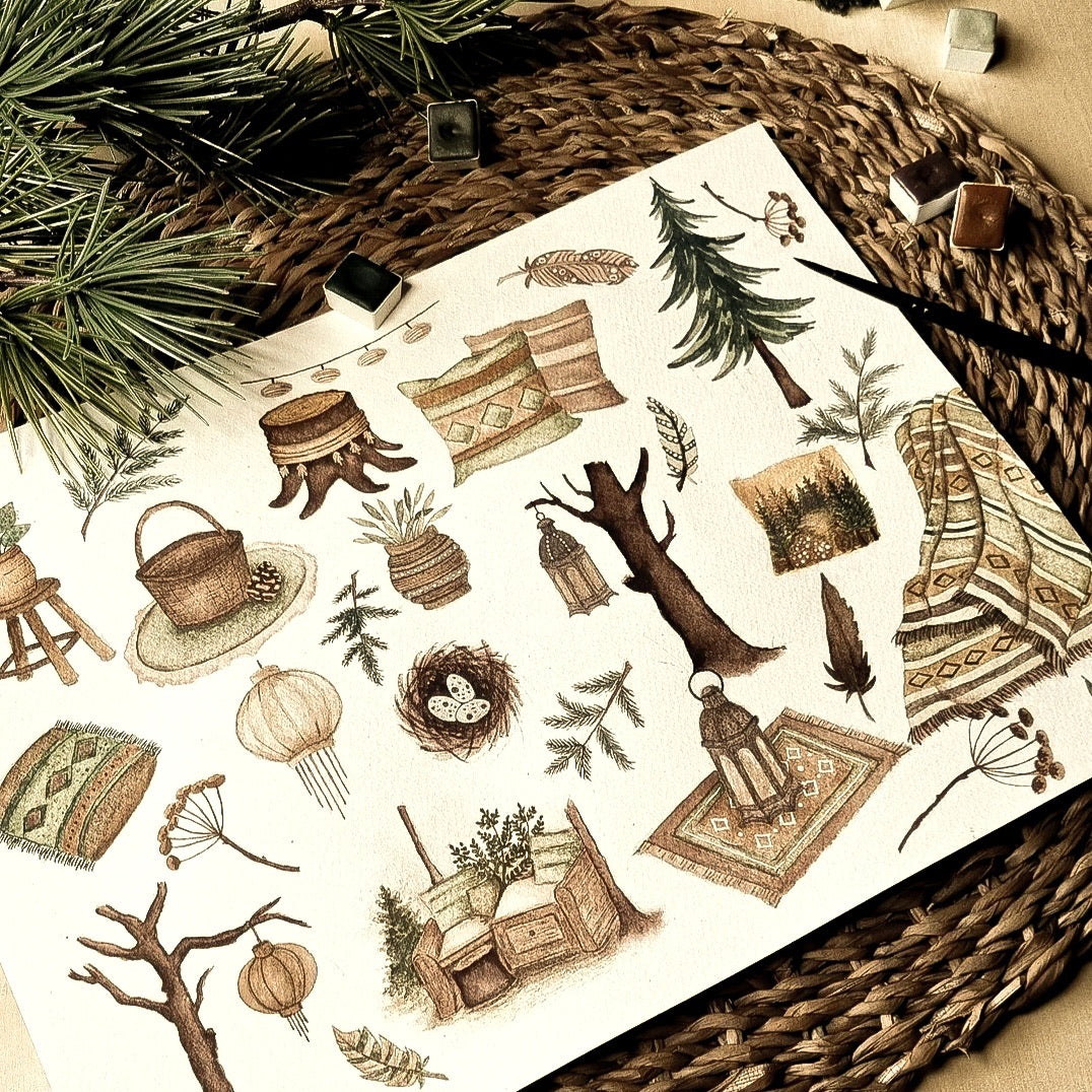 Workshop wild&free kleine Motive mit Kerstin @tones.of.cozyness 24.1.2026 10.30-12.30 Uhr