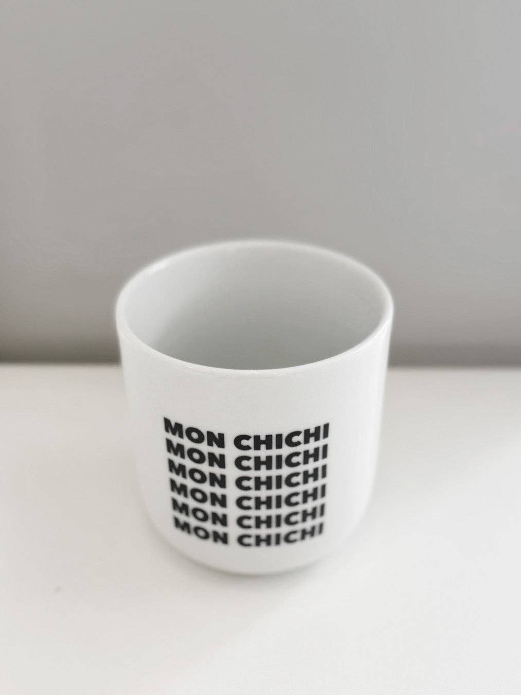 Porzellanbecher Mon Chichi -Love is the new black