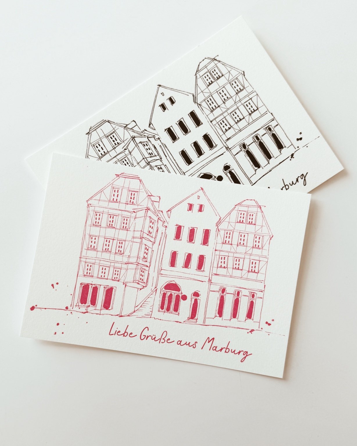 Postkarte Marburg, my love - verschiedene Farben