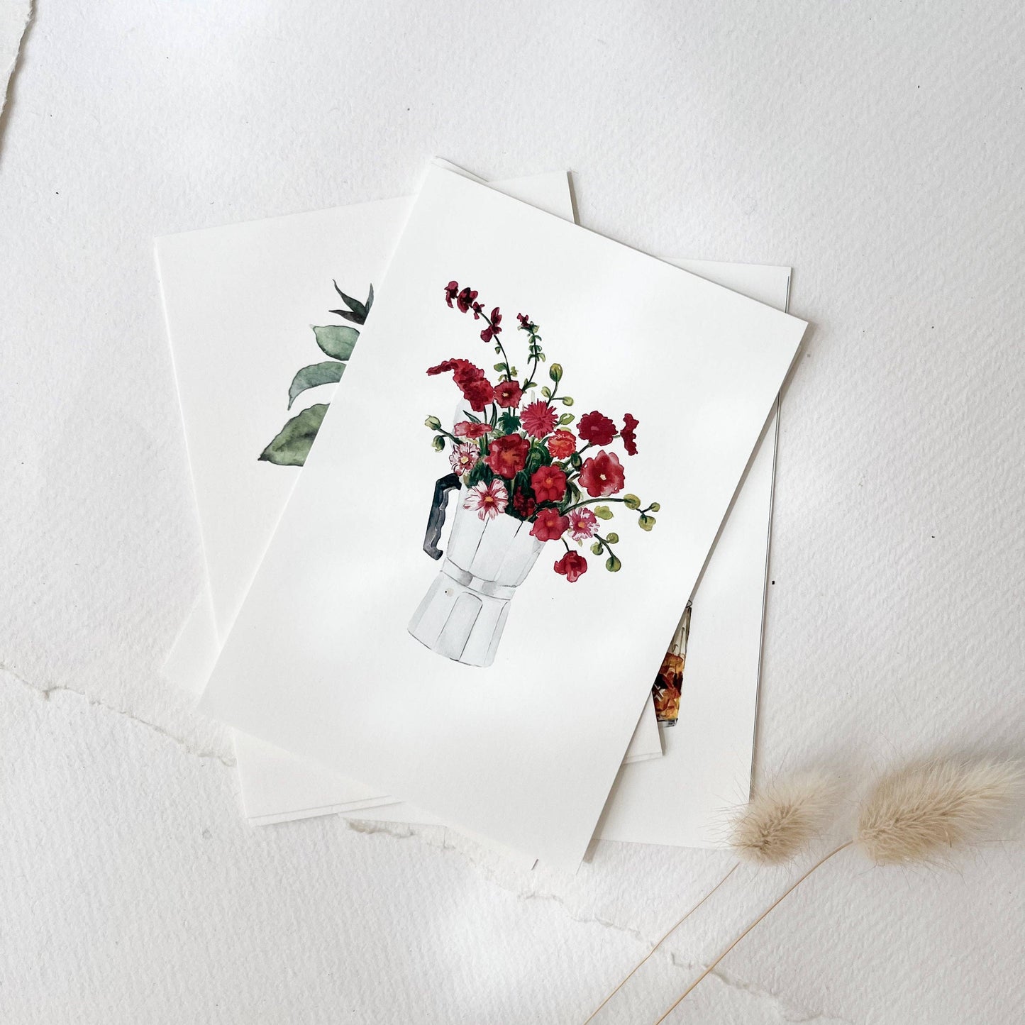 Postkarte - Espresso Bouquet Leo La Douce