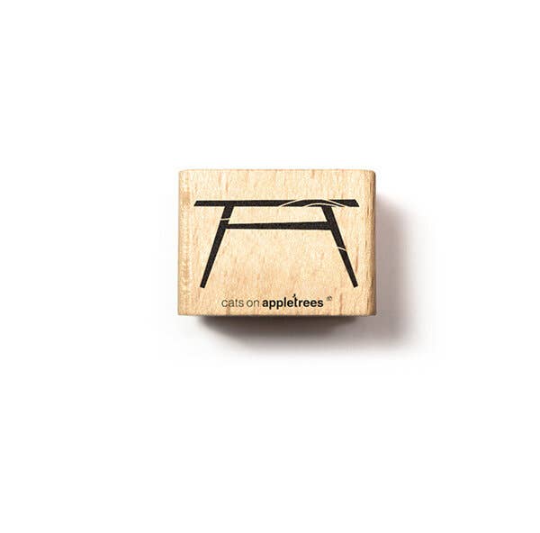 Stempel Holztisch - cats on appletrees