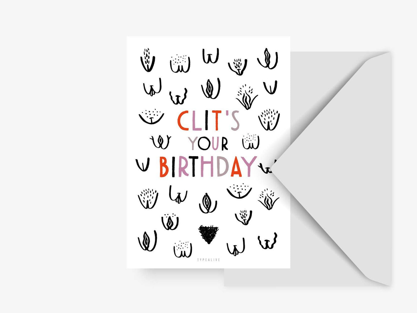 Postkarte Clits Your Birthday - Typealive