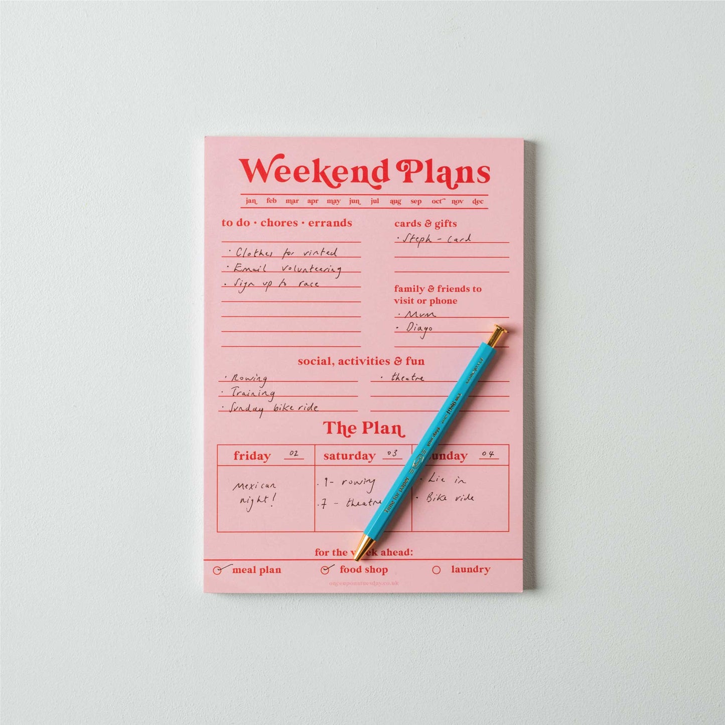 Wochenendplanerblock A5 - good tuesday