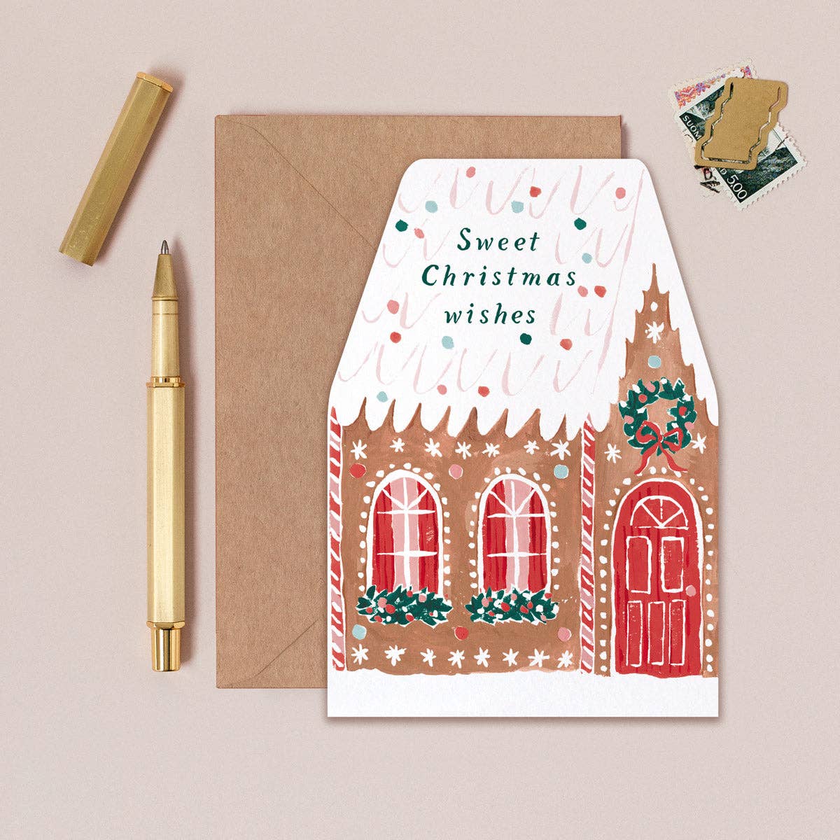 Lebkuchenhaus Weihnachtskarte | Festtagskarte Sister Paper
