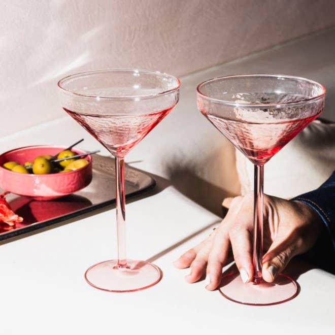 Cocktailglas Claude | Set aus 2 | rosa | Martinigläser Brut Homeware