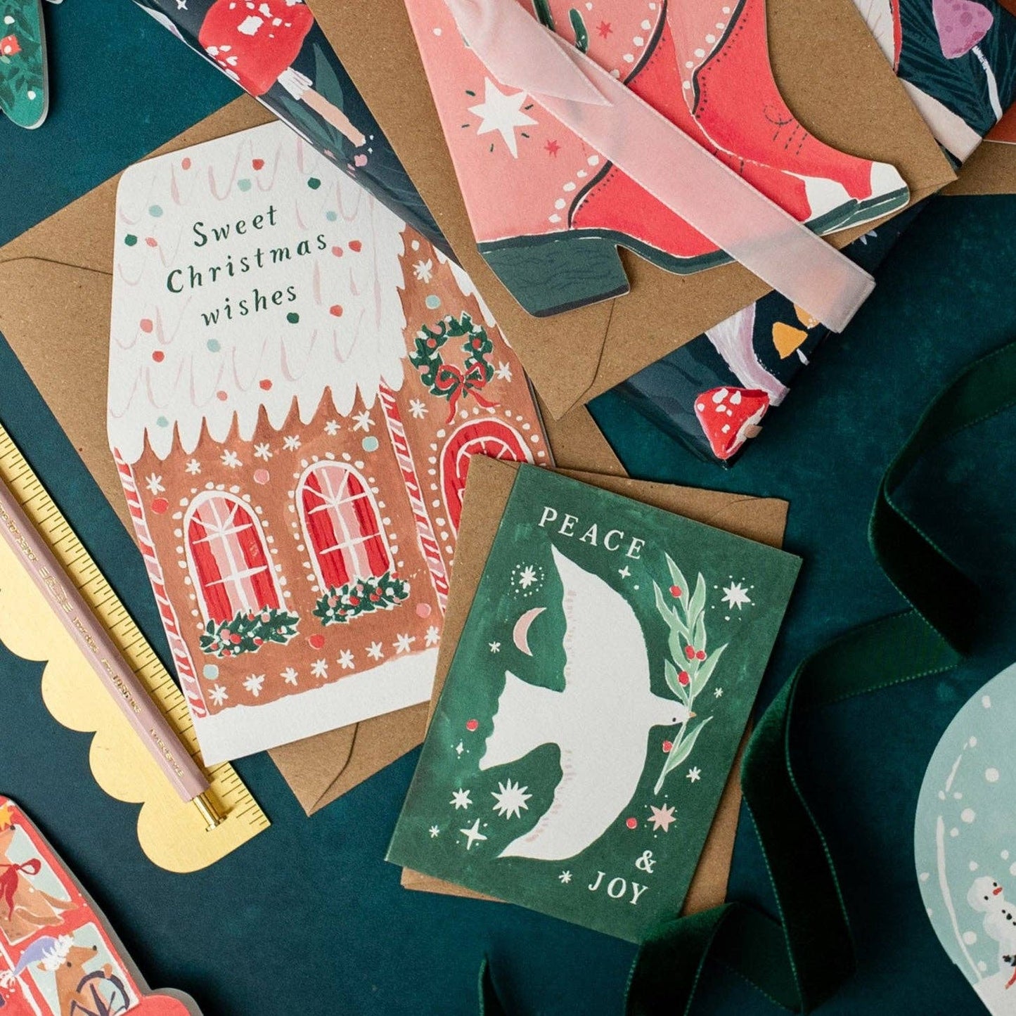 Lebkuchenhaus Weihnachtskarte | Festtagskarte Sister Paper