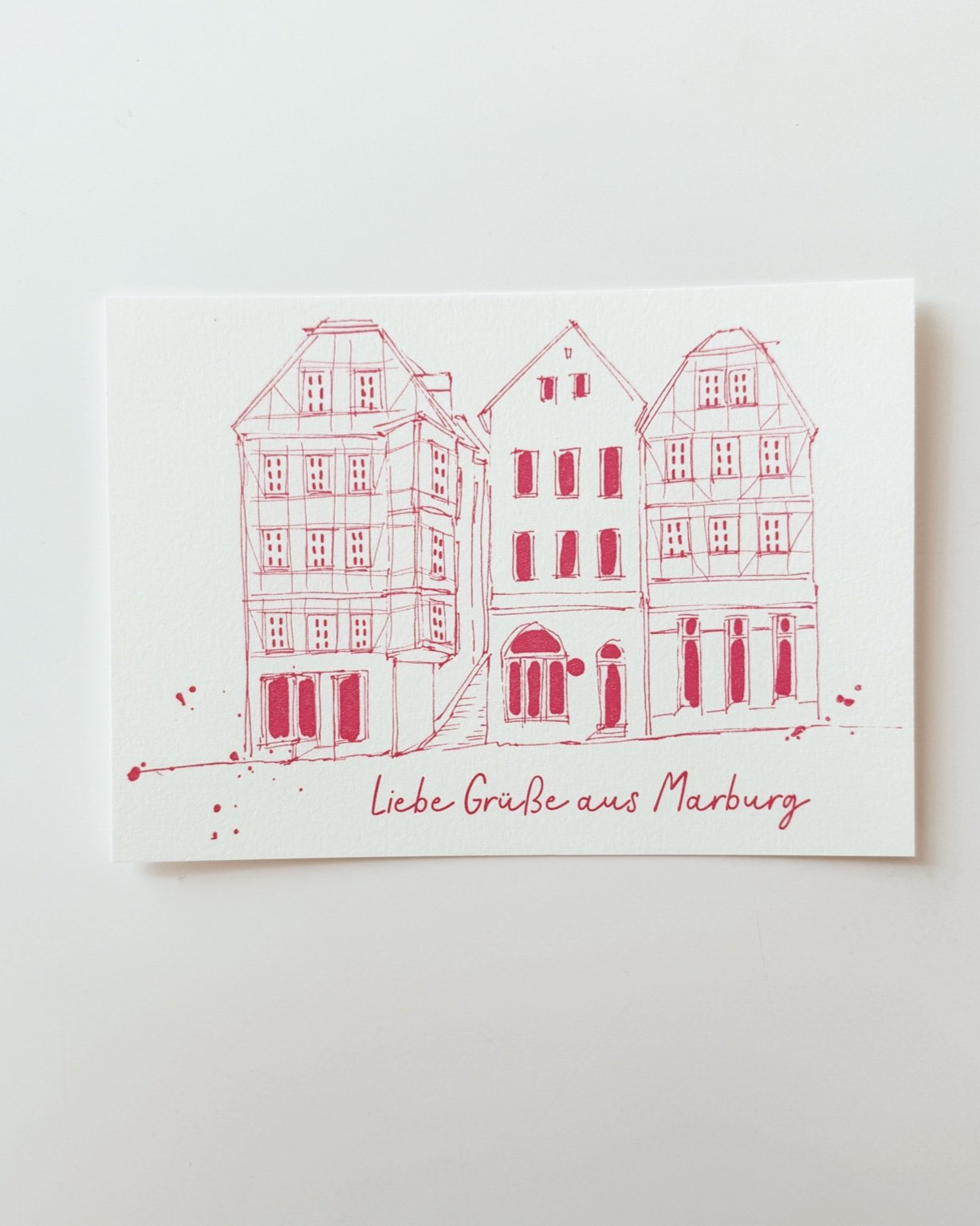 Postkarte Marburg, my love - verschiedene Farben