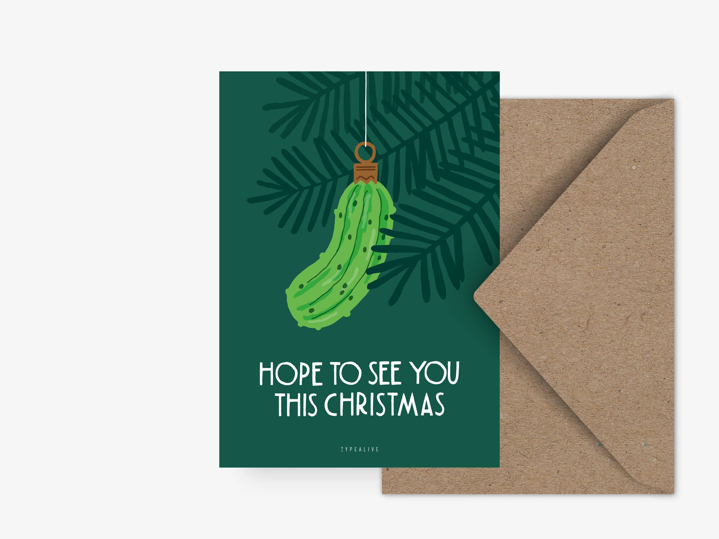 Postkarte / Christmas Pickle von typealive