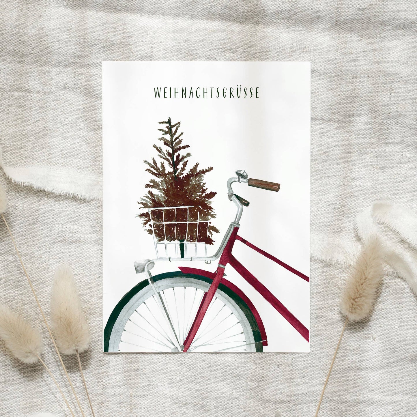 Postkarte · Weihnachtsgrüße Leo La Douce
