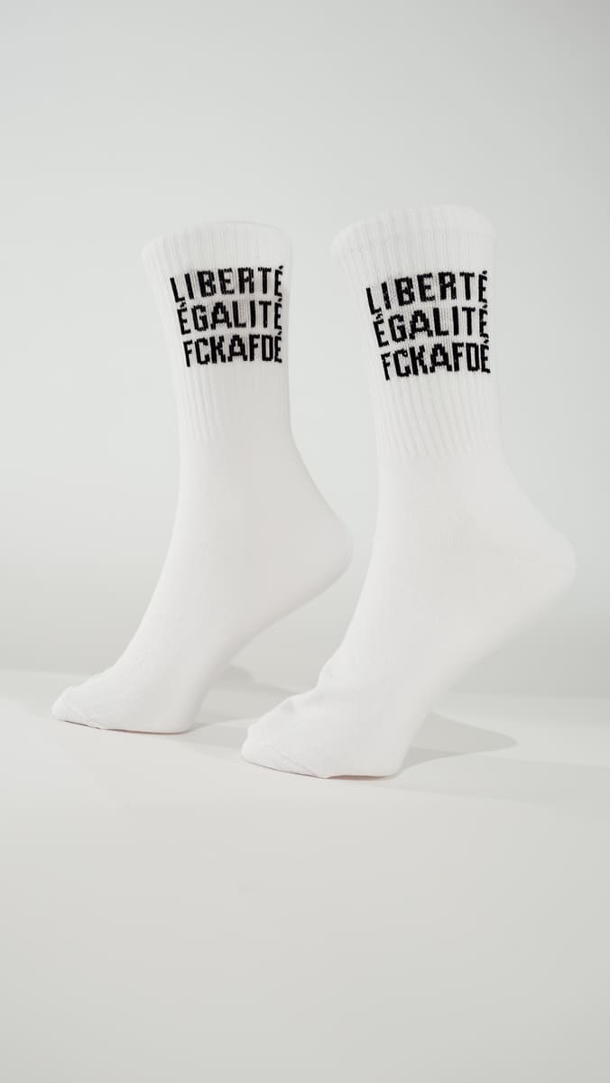 arrel - FCKAFDÉ Statement Socken in weiß