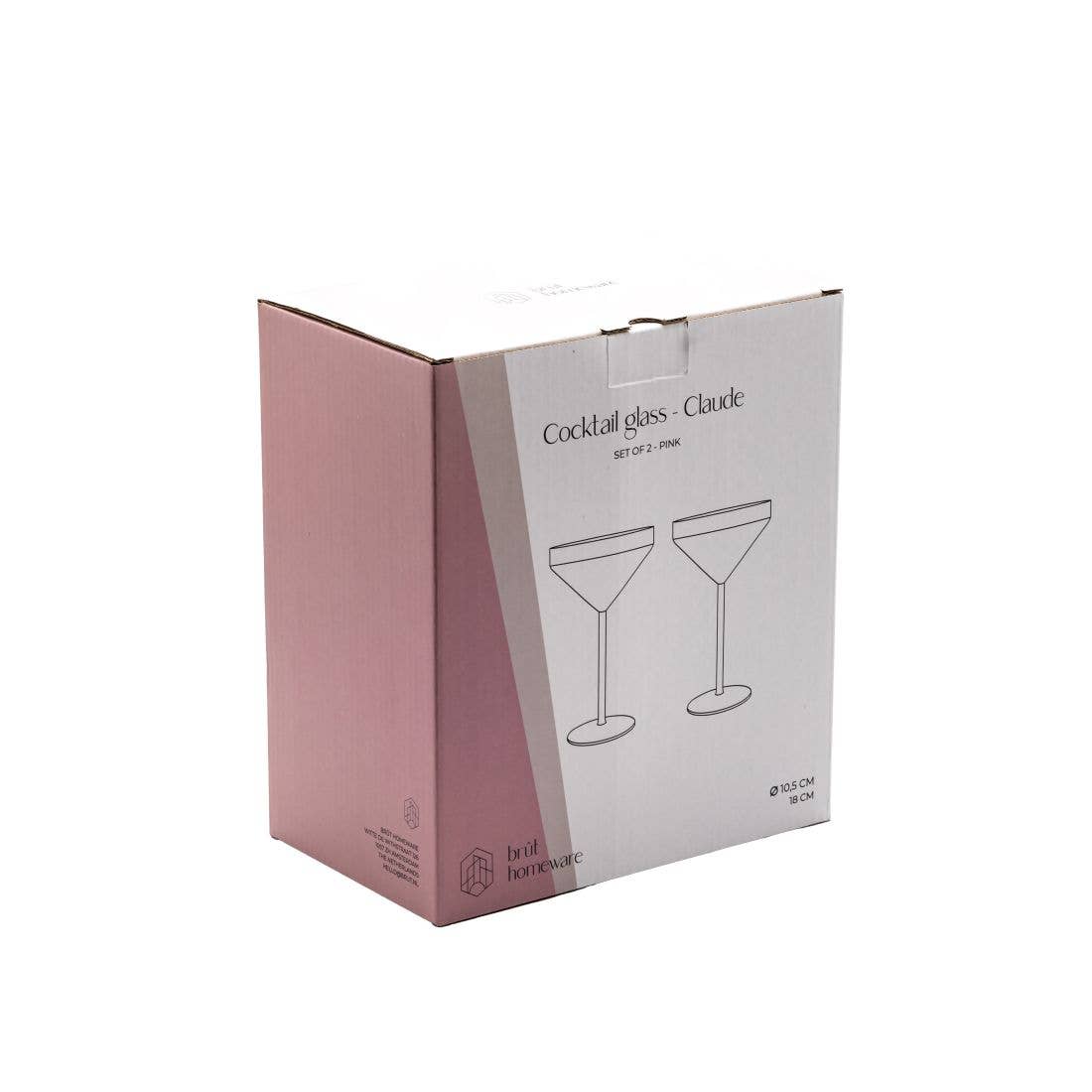 Cocktailglas Claude | Set aus 2 | rosa | Martinigläser Brut Homeware