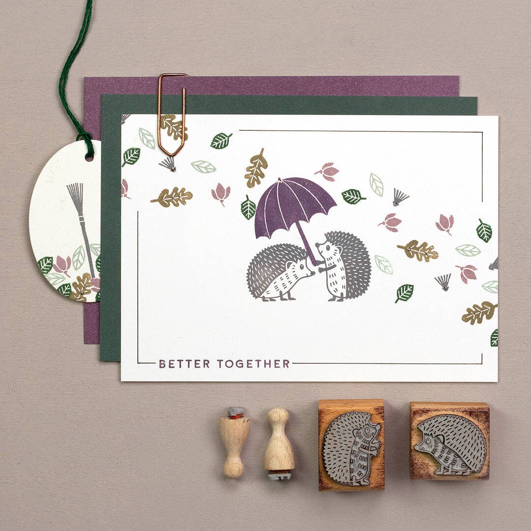 Stempel Igel Frau von Perlenfischer