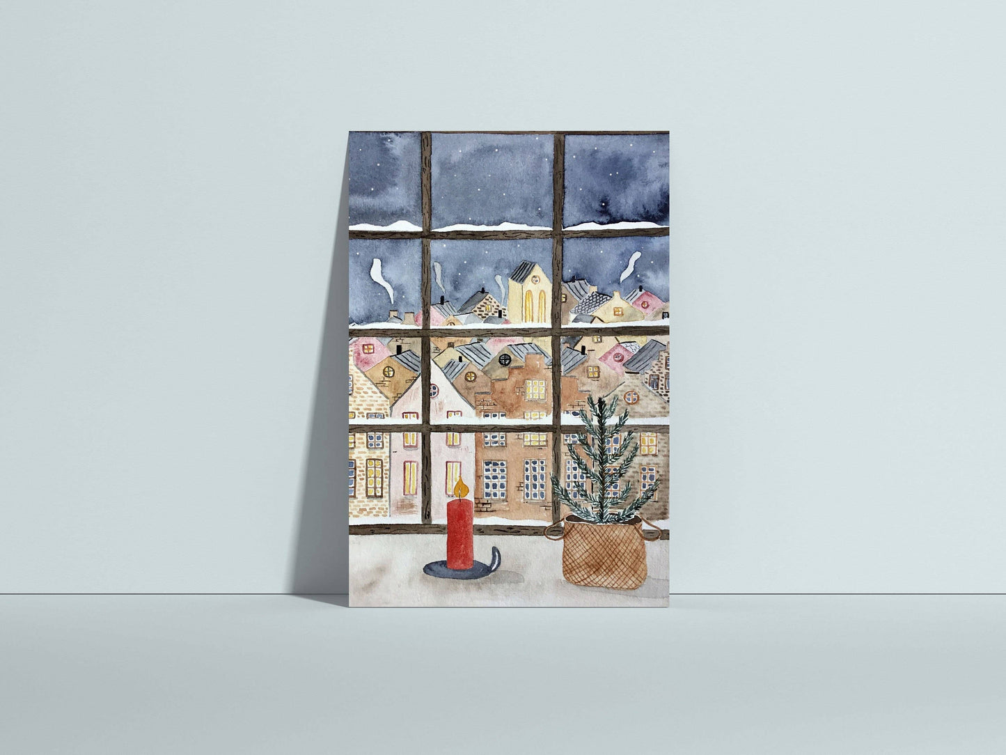 Postkarte Fenster - Hannas Firlefanz