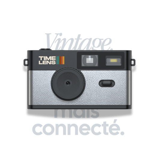 TimeLens® Vintage Camera POP EDITION 80's SILBER Digitalkamera