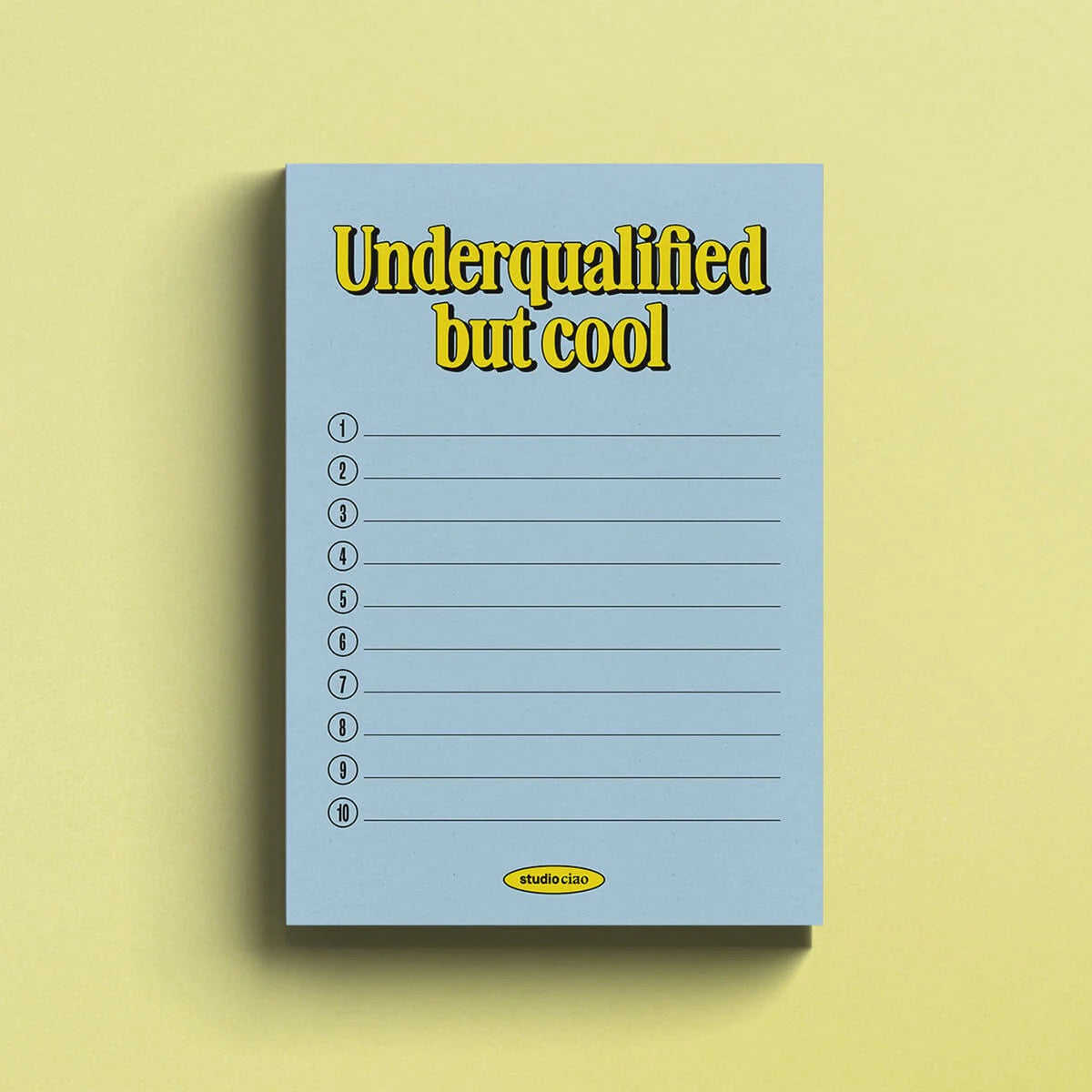 Notizblock ToDo Liste Underqualified but cool - studio ciao