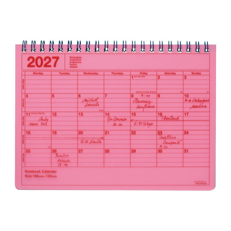 Monthly Planner S 2027 verschiedene Farben - Mark‘s