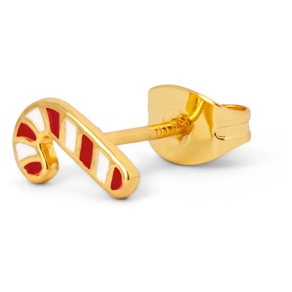 Candy Cane gold Ohrring einzeln - LULU Copenhagen