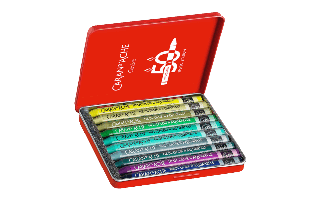 Caran d‘Ache Neocolor II - Wachspastelle 10er Sets Birthday Edition