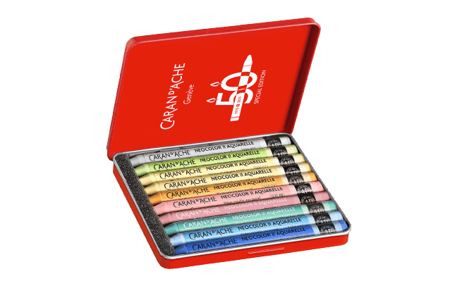 Caran d‘Ache Neocolor II - Wachspastelle 10er Sets Birthday Edition