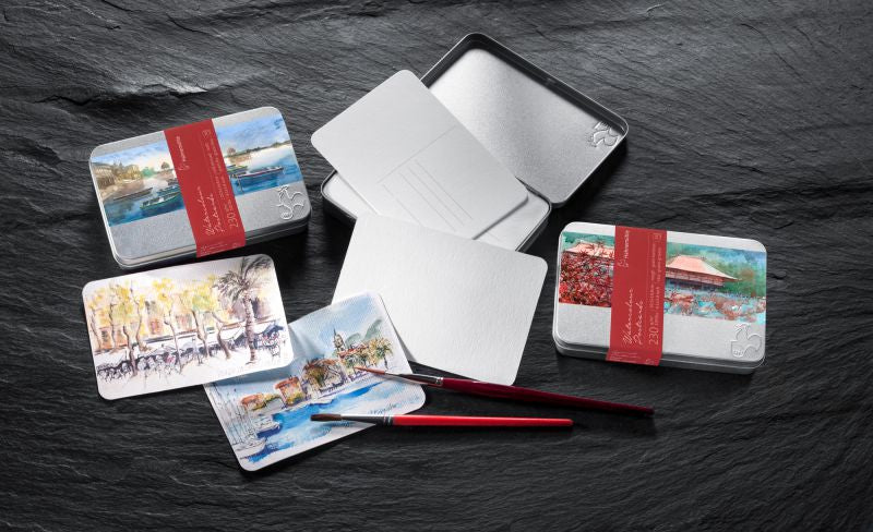 Postkartenbox Aquarellpapier matt - Hahnemühle