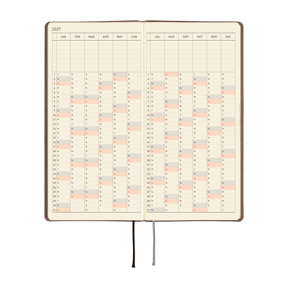 Hobonichi Techo Weeks Smooth Cafe au lait - 2027