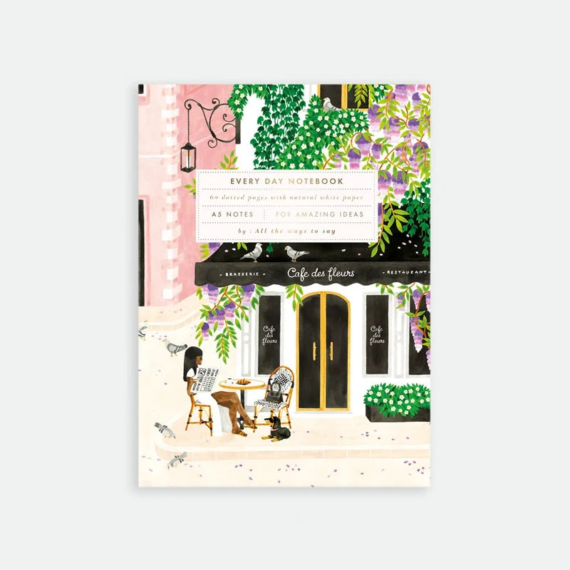 Notizbuch Café des fleurs A5 - ALL THE WAYS TO SAY