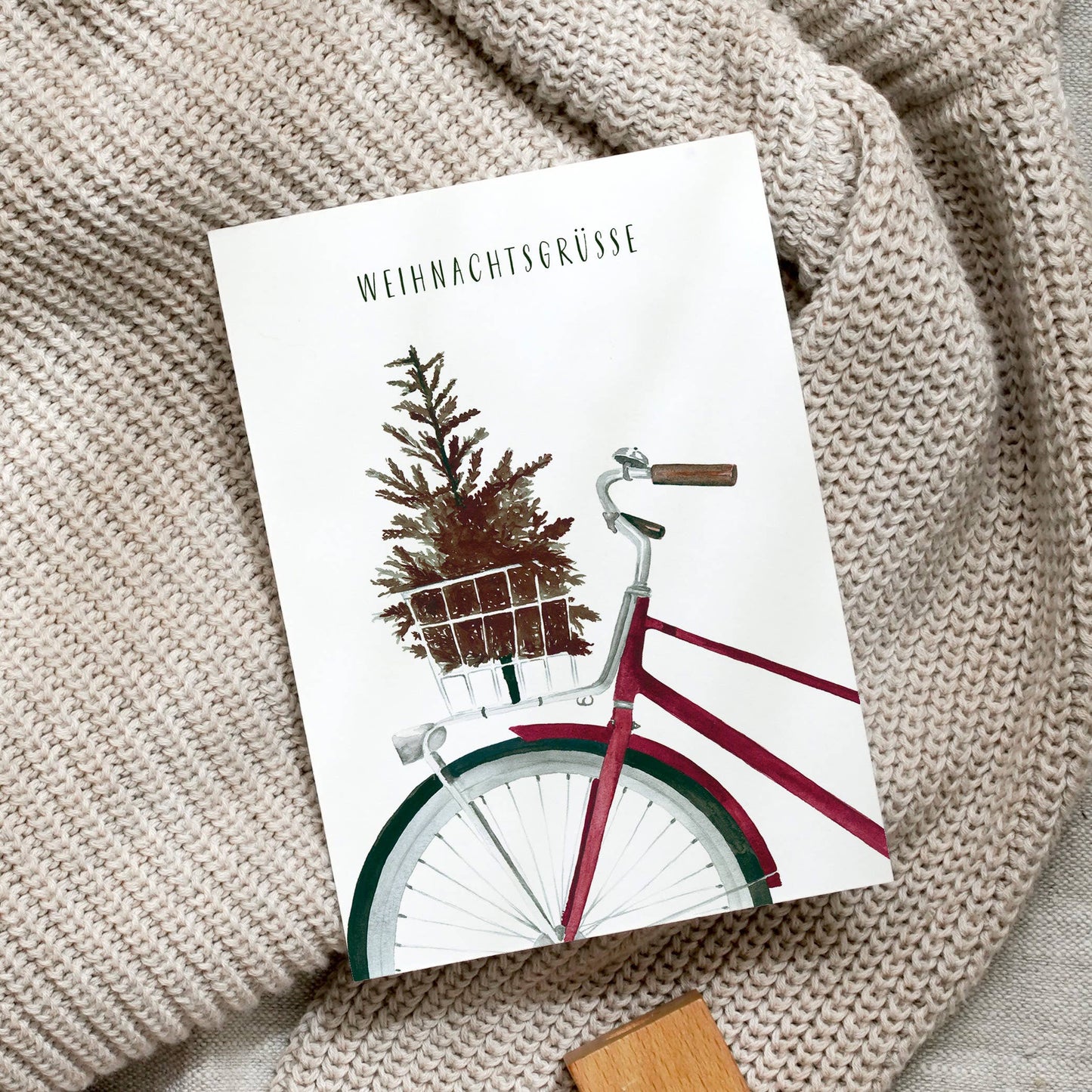 Postkarte · Weihnachtsgrüße Leo La Douce