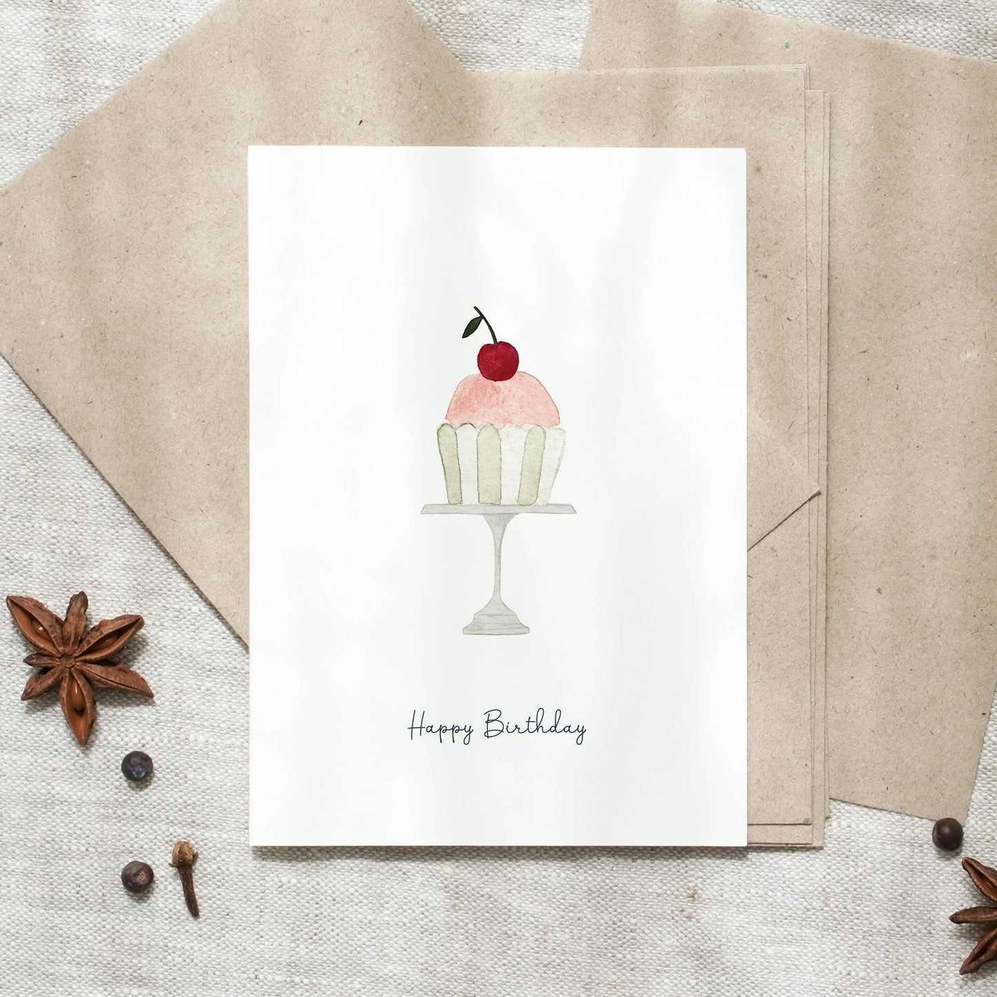Postkarte · Happy Birthday | Cupcake Leo La Douce