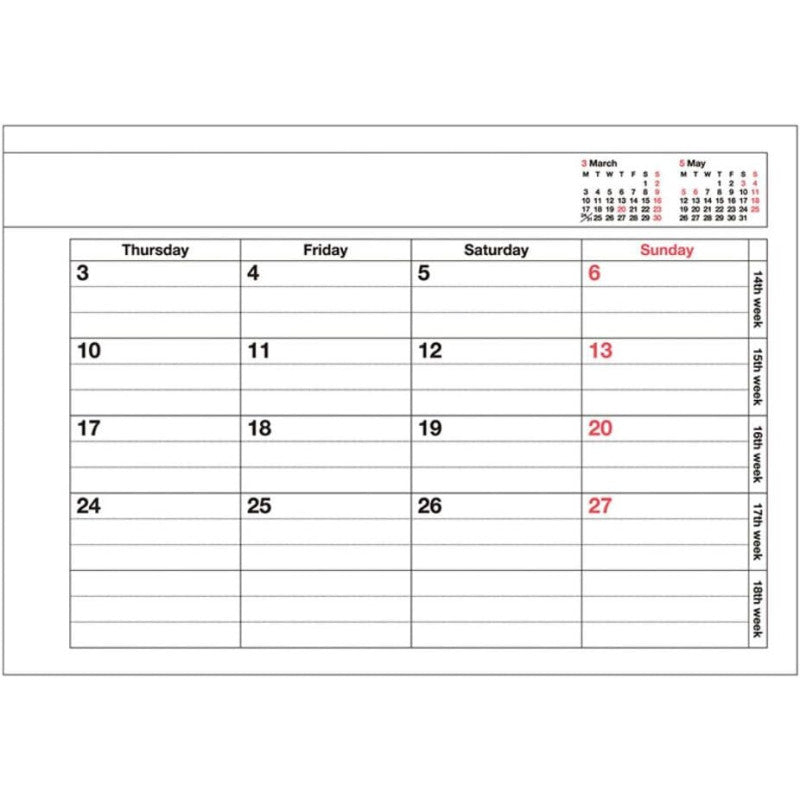Monthly Planner XS 2026 verschiedene Farben - Mark‘s