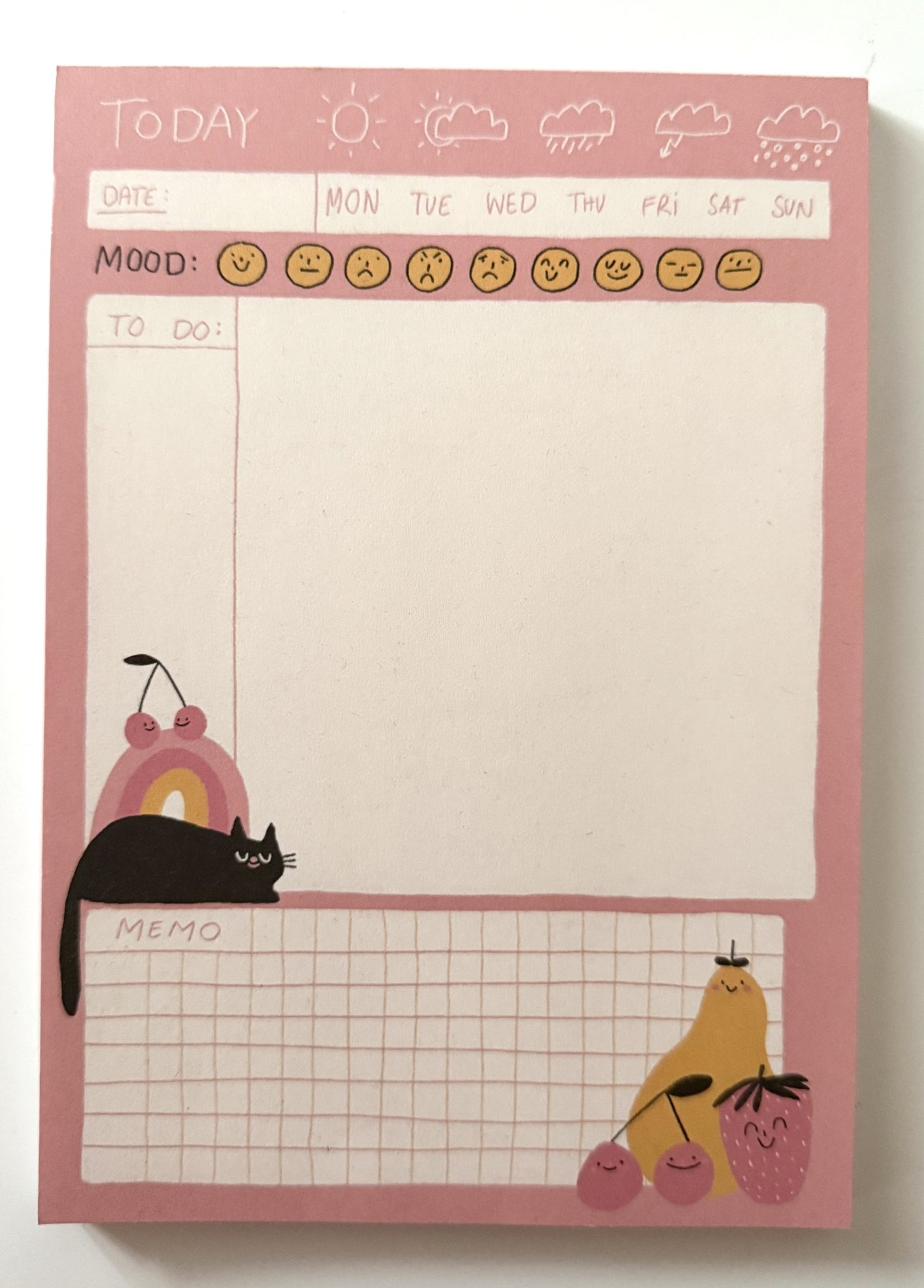 Notizblock Daily Planner Slinga Illustration