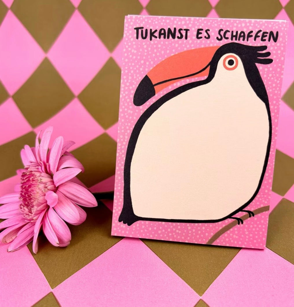 Notizblock Tukanst es schaffen Slinga Illustration