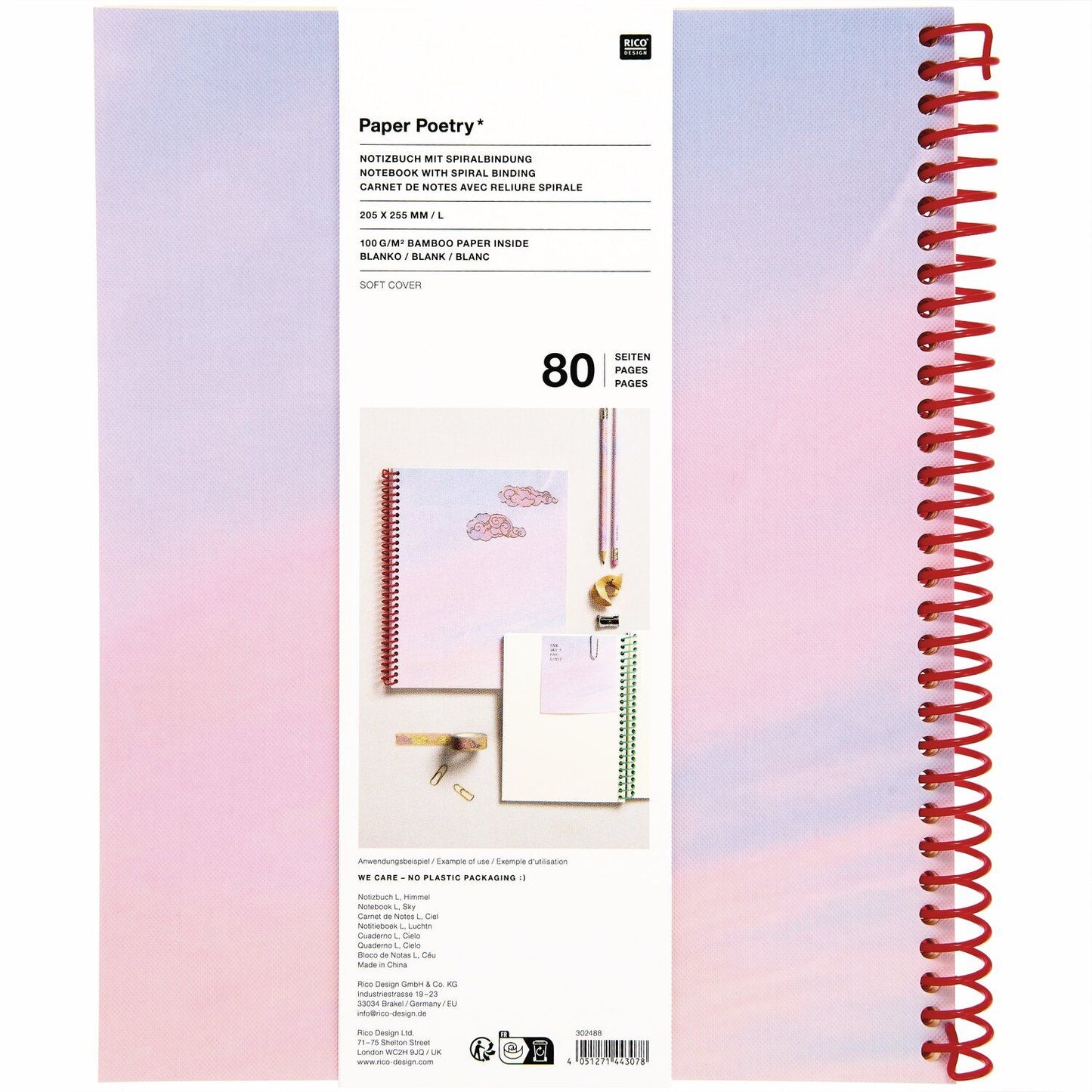 Notizbuch Sky L Spiral von Paper Poetry