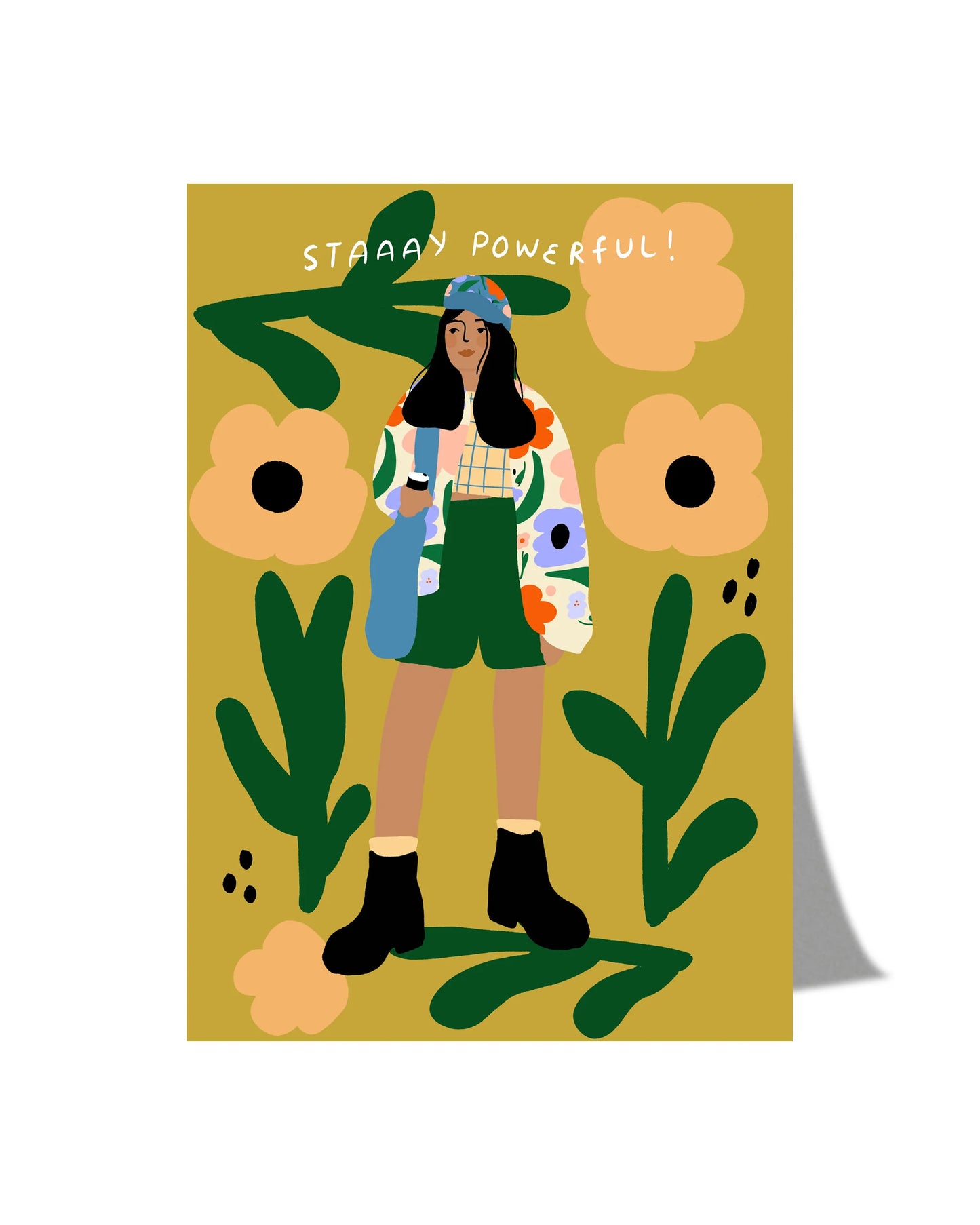 Postkarte - Stay powerful von y.illustrations