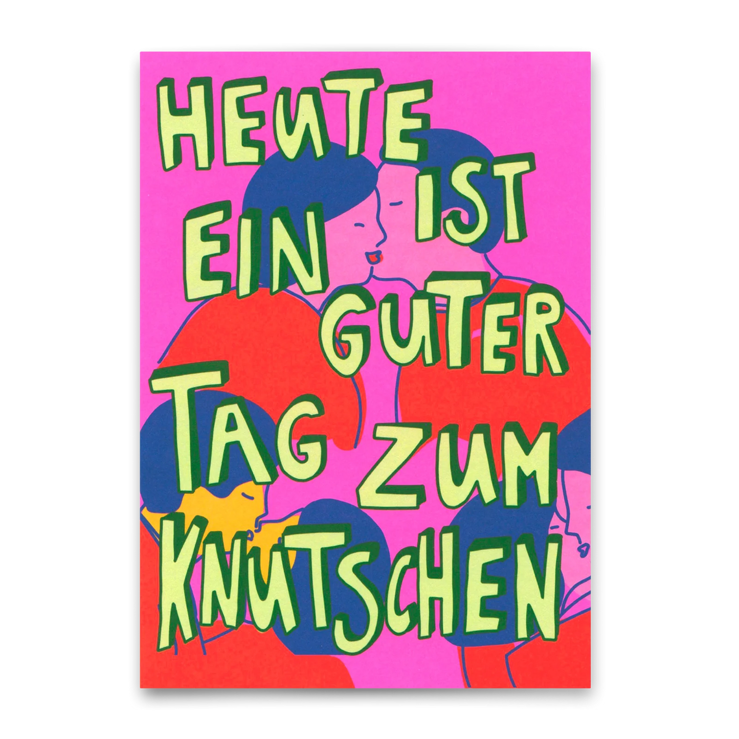 Postkarte Heute ist ein guter Tag zum Knutschen - Deli Cards