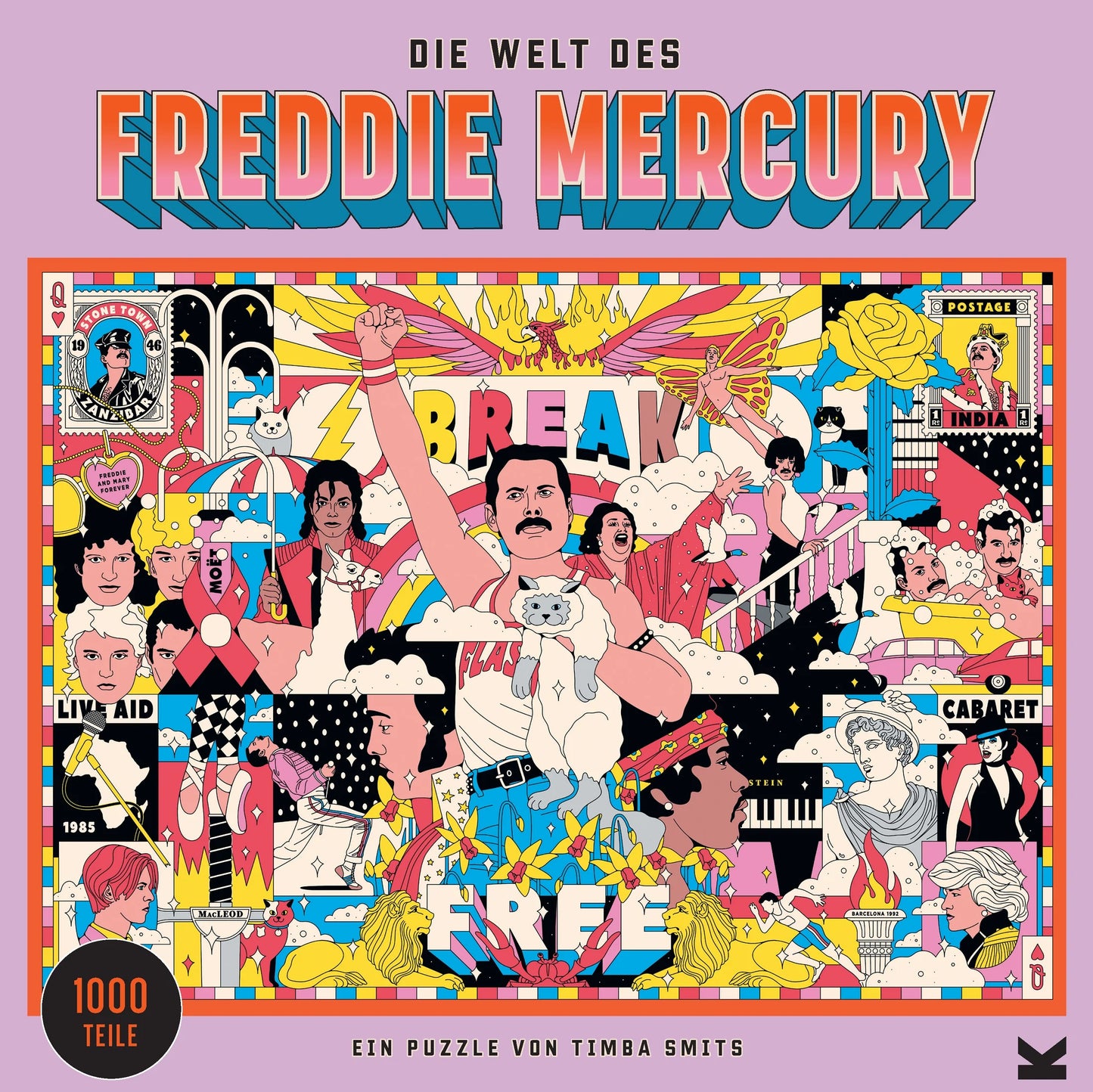 Puzzle Freddie Mercury 1000 Teile - Laurence King