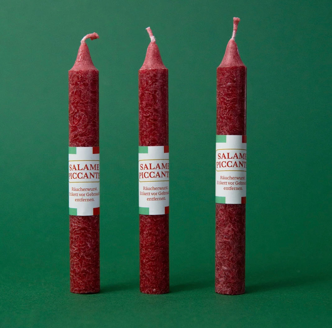Räuchersalami, Salamikerzen von studio ciao