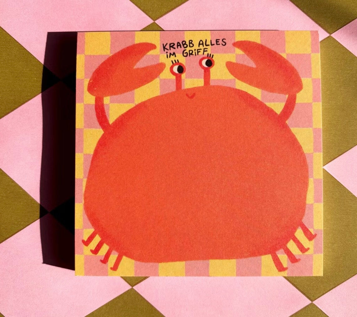 Notizblock Krabb alles im Griff Slinga Illustration