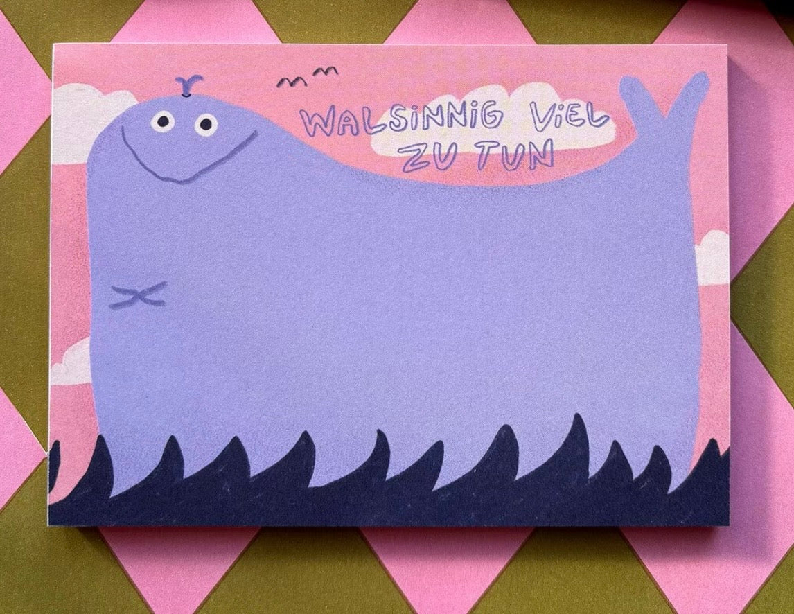 Notizblock Walsinnig viel zu tun Slinga Illustration