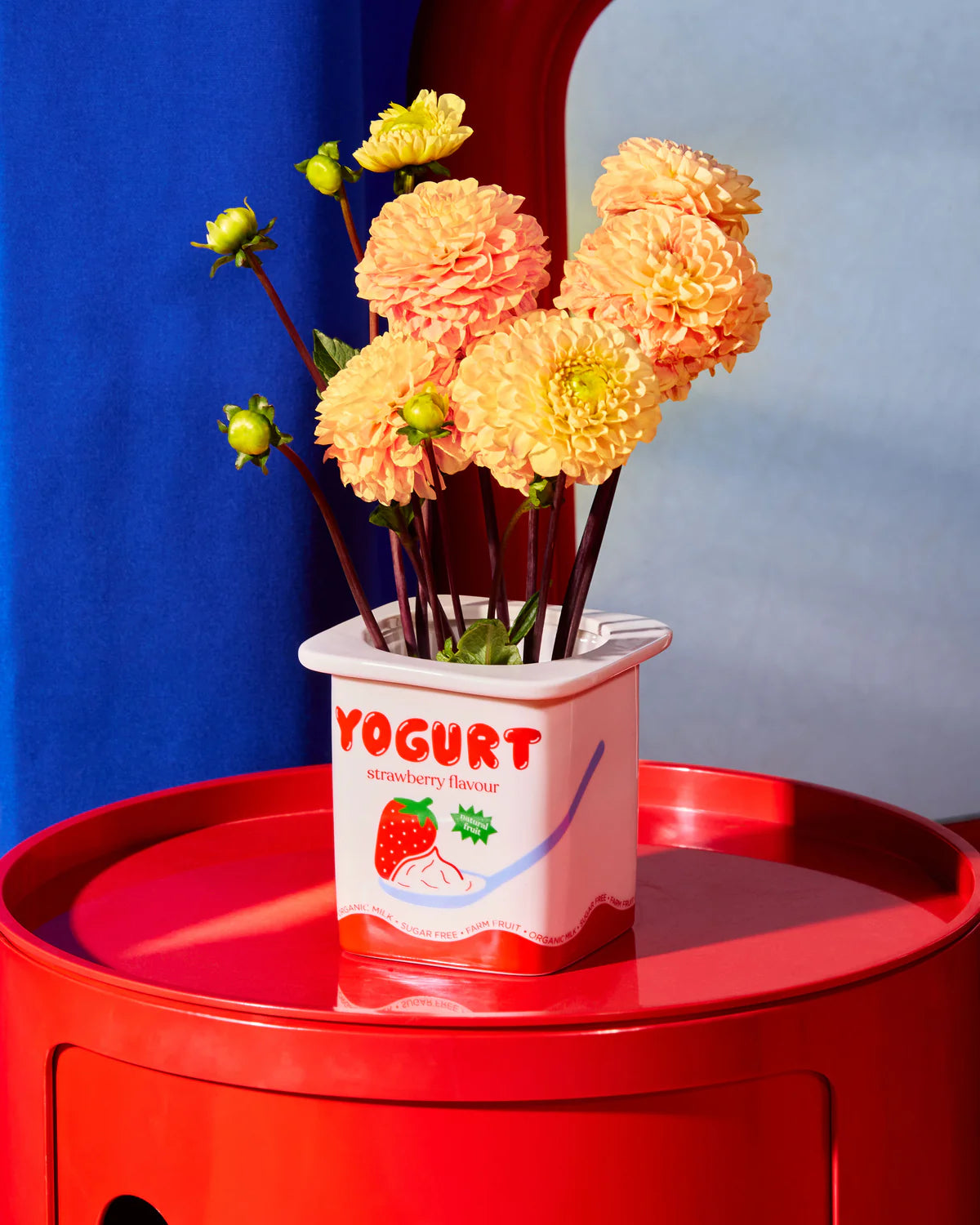 Vase/Pot strawberry Yoghurt Fluid Market