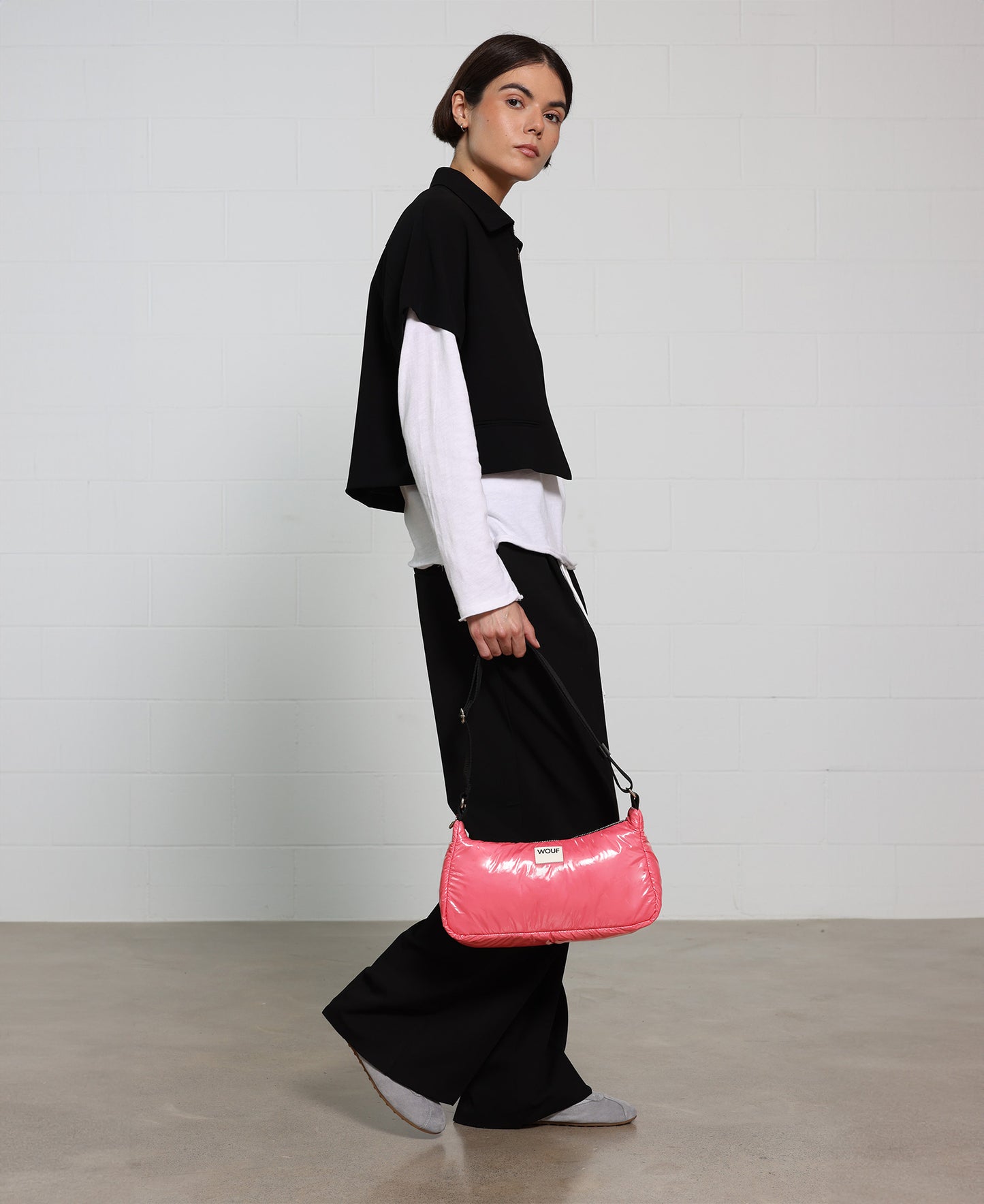 WOUF Glossy Candy Shoulder Bag Pink