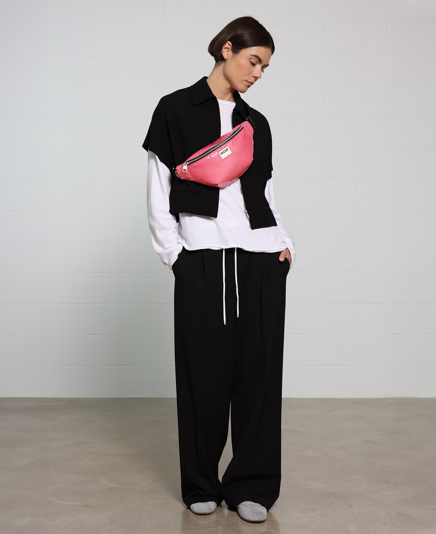 WOUF Glossy Candy Waist Bag Pink