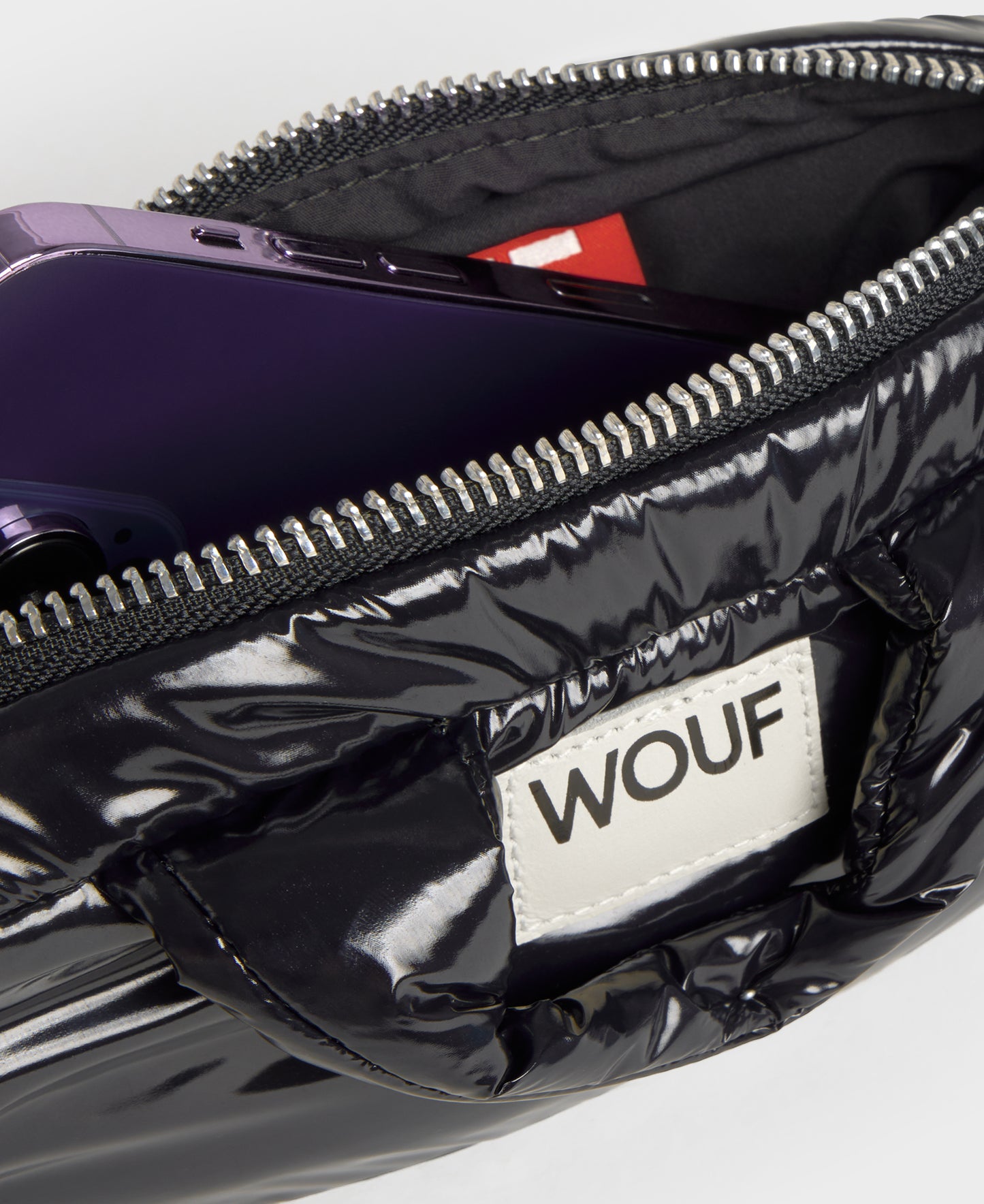 WOUF Glossy Nuit Mini Bag schwarz