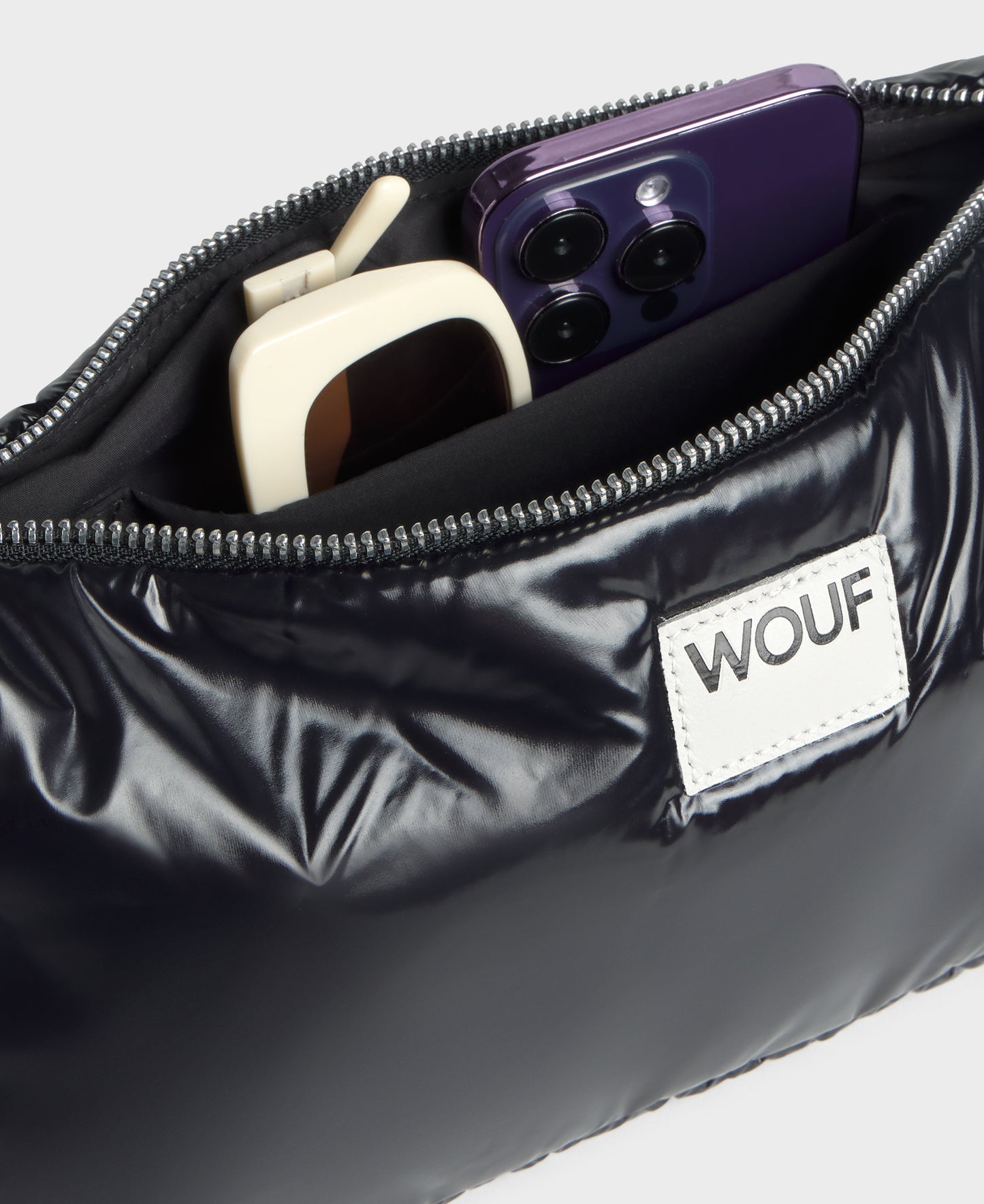 WOUF Glossy Nuit Shoulder Bag schwarz