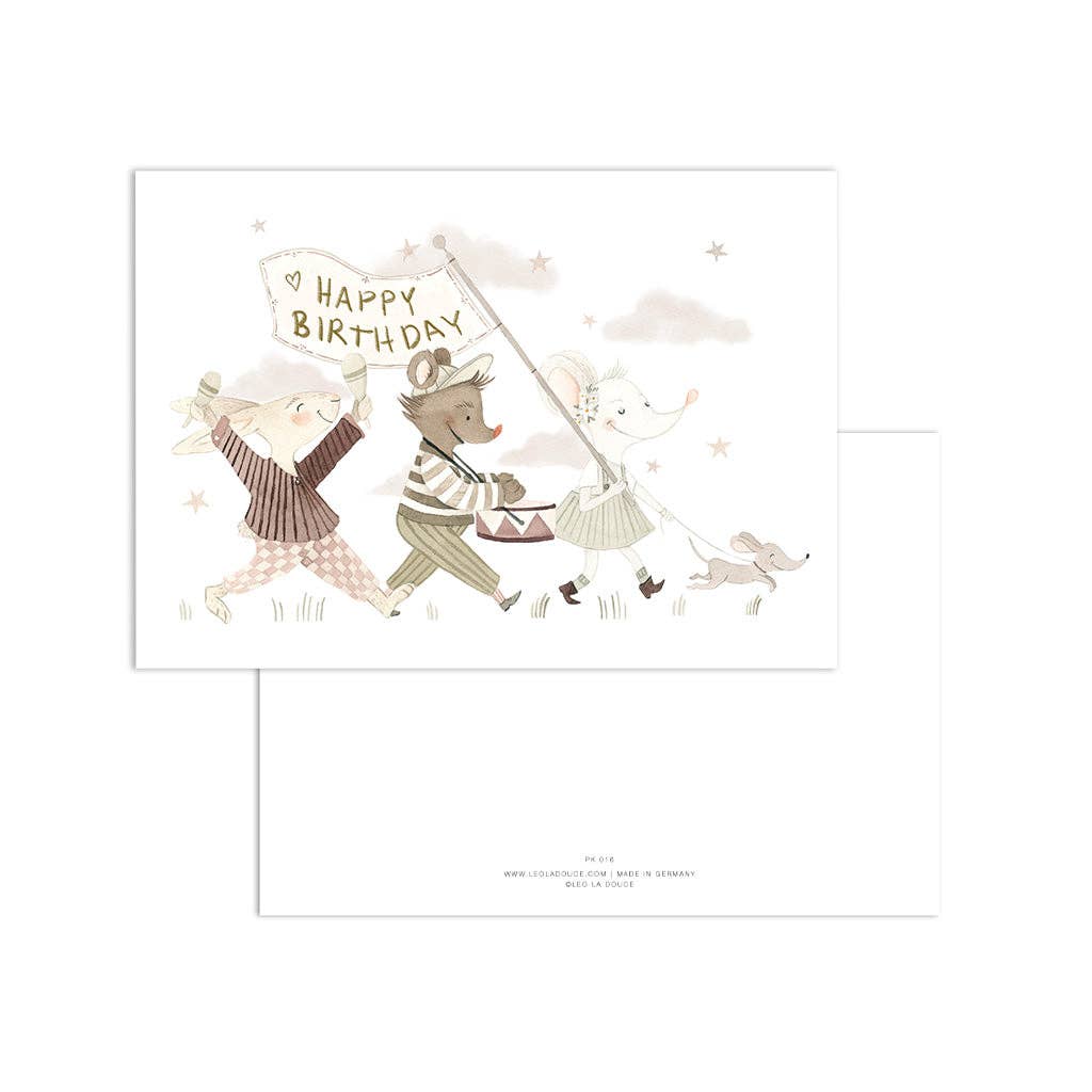 Postkarte · Kindergeburtstag Leo La Douce