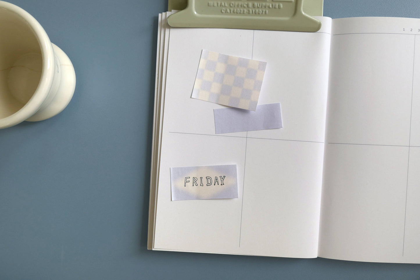 Sticky Notes Tageaplan blau Suatelier