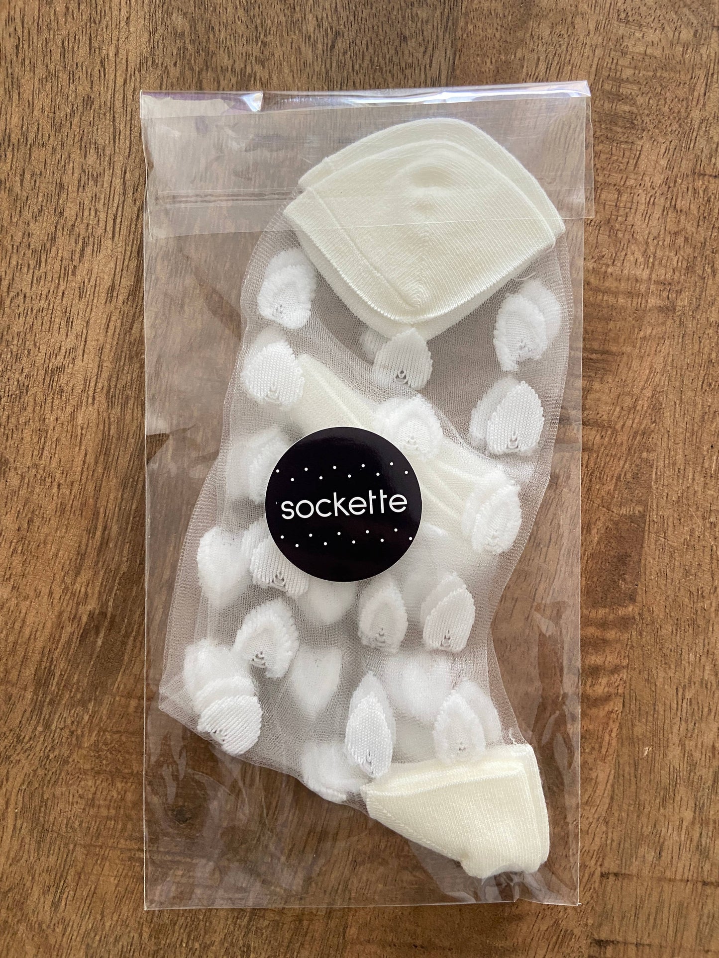 Weiße Herzsocken - Sockette